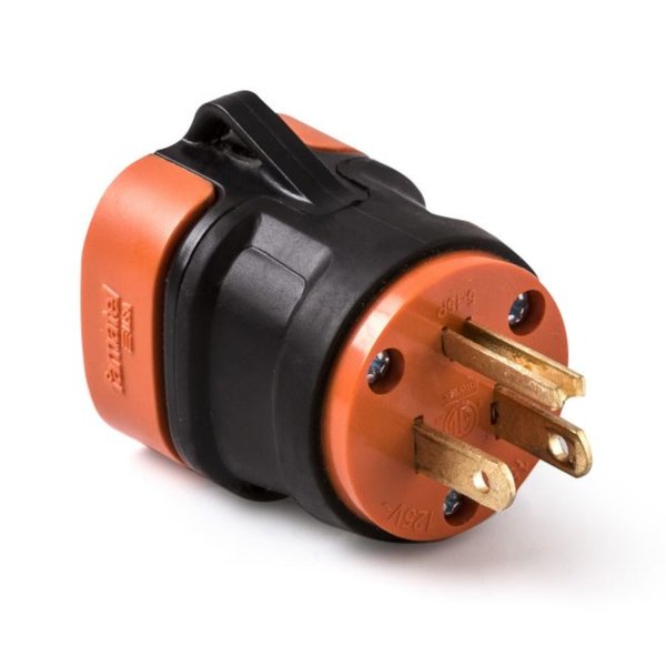 Easylife Tech 15 Amp 125V Grnd Replacement Plug HD w/Rubber Grip UL Listed, PK 20 0-1115-R-PK